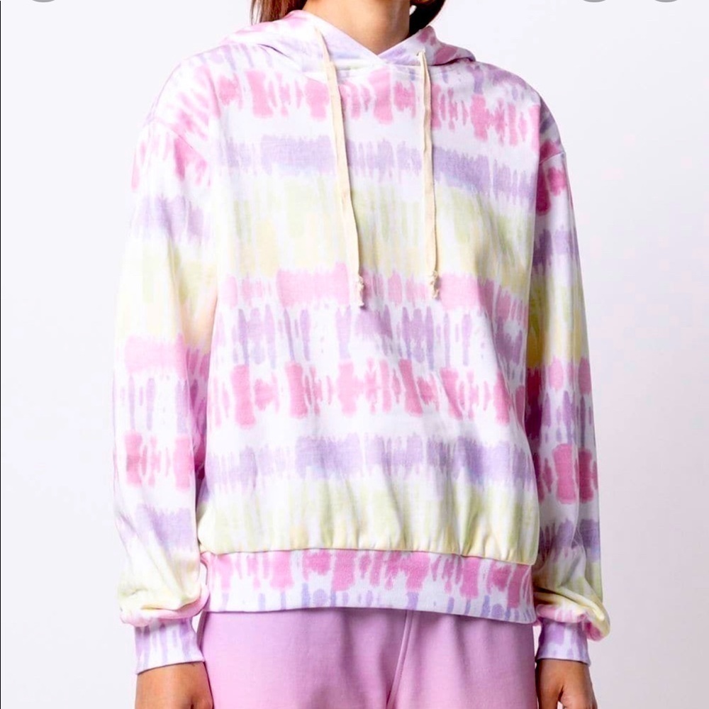 Olivia Rubin tie dye cotton print hoodie NWT